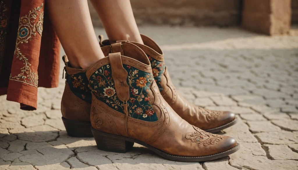 bottines style indien femme