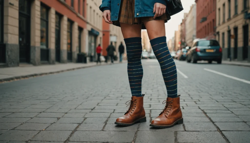 look chaussette haute femme